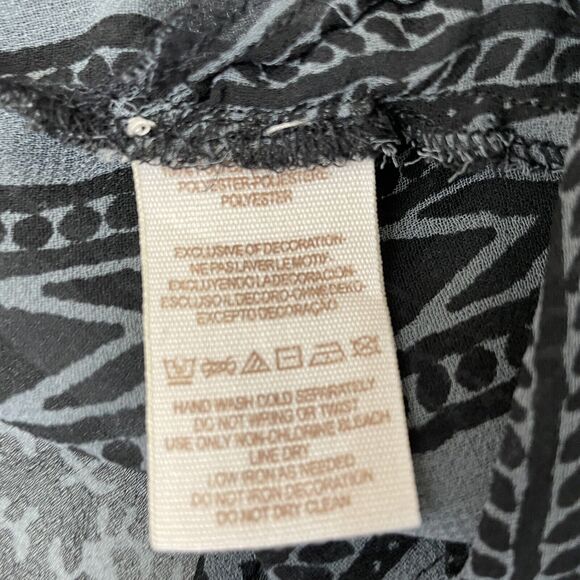 Free People Feather in the Wind Small Sheer Top Beaded Popover Pockets - Picture 7 of 8